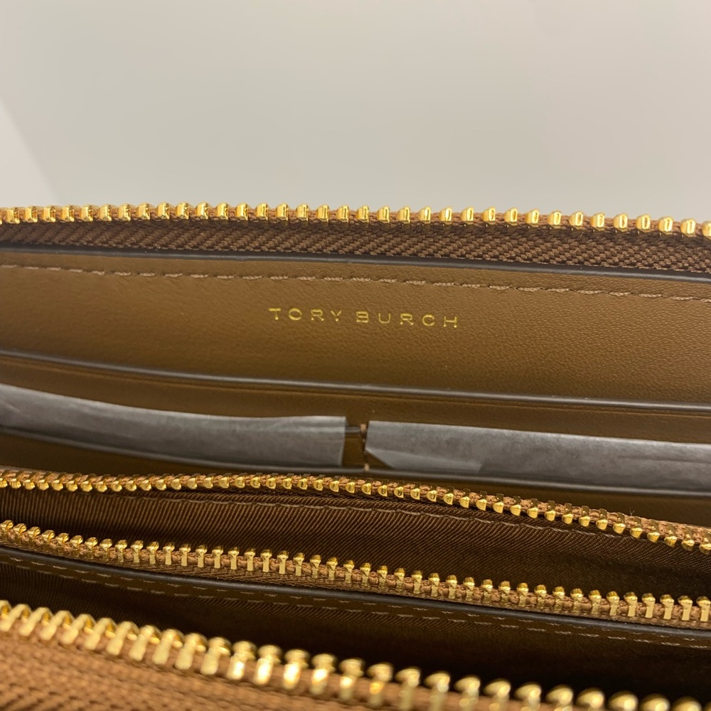 NWT Tory Burch Fleming Soft Zip Continental Wallet Moose/909 64314 - Picture 8 of 14
